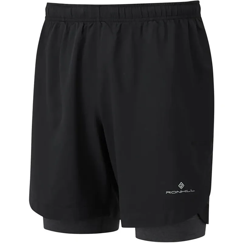 Ronhill Men s Life 7inch Twin Short Black Charcoal